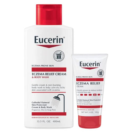 Eucerin Eczema Relief Body Wash and Body Cream Multipack (13.5 fl. oz. Wash and 5 oz. Cream)