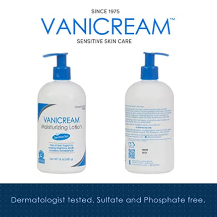 Vanicream Moisturizing Lotion with Pump Dispenser - 16 fl oz (1 lb) – Formulated Without Common Irritants for Those with Sensitive Skin