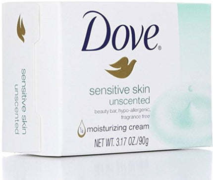 Dove, Bar Soap for Sensitive Skin 3.15 oz 25.2 Ounce, (Pack of 8)