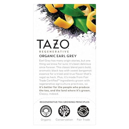 Buy TAZO Regenerative Earl Grey for Health and Wellness, High Caffeine and Bold Flavor, 16 Count (Pack of 6) in India