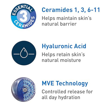 CeraVe Daily Moisturizing Lotion for Dry Skin | Body Lotion & Face Moisturizer with Hyaluronic Acid and Ceramides | Daily Moisturizer | Fragrance Free | Oil-Free | 19 Ounce