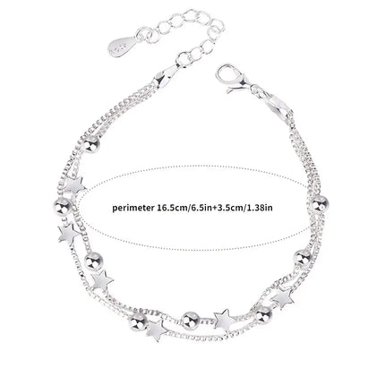 Maxbell Double Layer Star Bracelet - Stylish Girls Accessories for a Twinkling Look |
