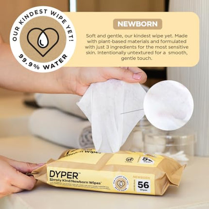 Buy DYPER Plastic-Free Newborn Baby Wipes | 99.9% Water Baby Wipes | 100% Plant-Based | Unscented in India