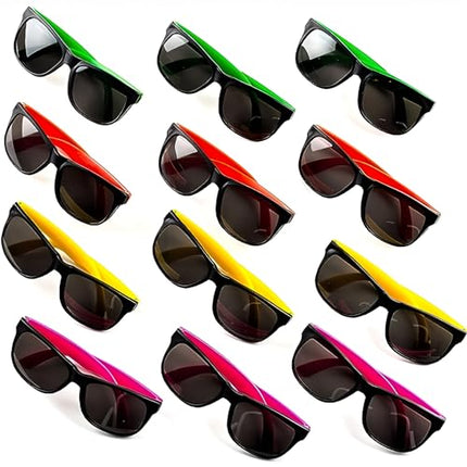 Buy Neliblu 24 Pack Kids Neon Party Sunglasses Bulk With UV Protection - 80s Style Kids Sunglass in India