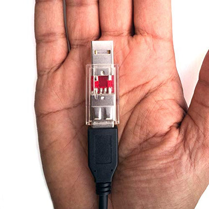 PortaPow Transparent USB Data Blocker - Protect Against Juice Jacking