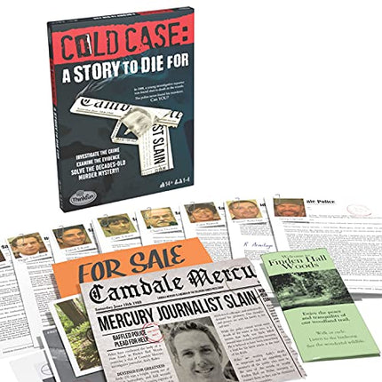 ThinkFun Cold Case: A Story to Die for– A Murder Mystery Game in a Box for Ages 14 and Up