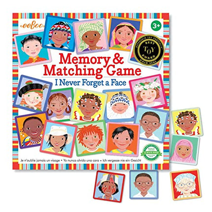 Buy eeBoo: I Never Forget a Face, Memory & Matching Game, Developmental and Educational, 24 Pairs to Mat in India