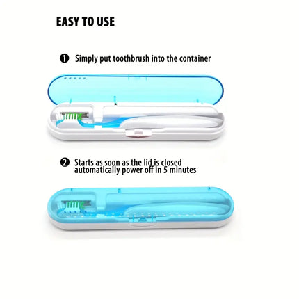 Maxbell Smal Portable Manual Toothbrushes UV-LED Sanitizing Case for Travel