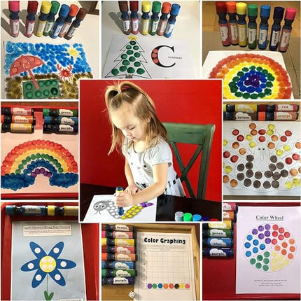 Buy DOODLE HOG Washable Dot Markers for Toddlers Kids Preschool | 8 Colors Bingo Markers | Non Toxic Tod in India