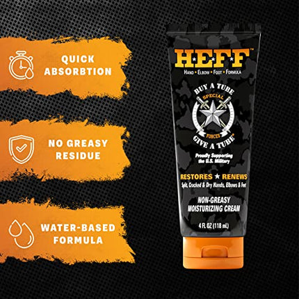 HEFF Hand Elbow Foot Formula Moisturizing Lotion, 4 oz., 2 Pack – For Dry, Flaky Skin, Paraben-Free, Dry Skin Relief, black