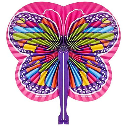 buy ArtCreativity 9.5 Inch Handheld Butterfly Folding Fans - Pack of 12 Foldable Fans in Assorted Colors in India