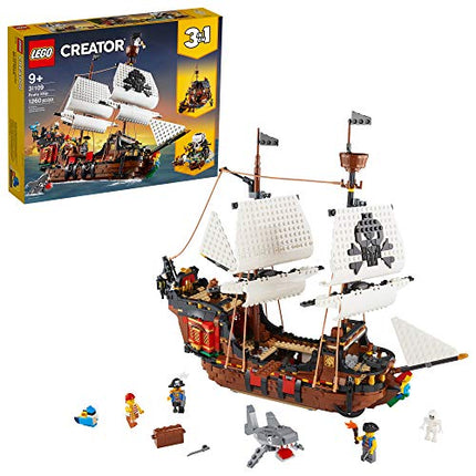 buy LEGO Creator 3 in 1 Pirate Ship Building Set, Kids can Rebuild The Pirate Ship into an Inn or Skull in India