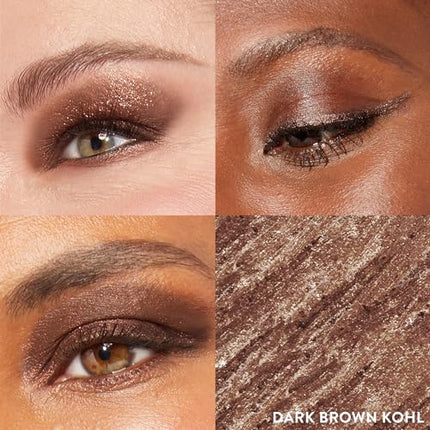LAURA GELLER NEW YORK Kajal Longwear Kohl Eyeliner Pencil with Caffeine, Smooth & Blendable Makeup, Dark Brown