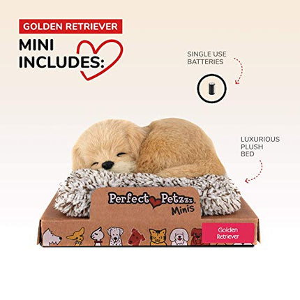 Perfect Petzzz - Mini Baby Golden Retriever, Stuffed Animals for Girls and Boys, Dog Toys for Kids and Elderly, Battery-Operated Live Pet Toys, Companion Realistic Dog Calming Toys with Synthetic Fur