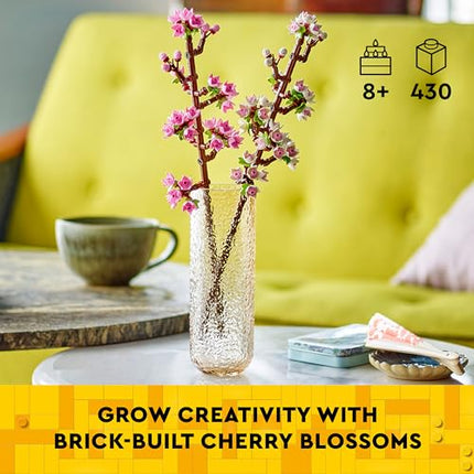 buy LEGO Cherry Blossoms Celebration Gift, Buildable Floral Display for Creative Kids, White and Pink Cherry Blossom in India.