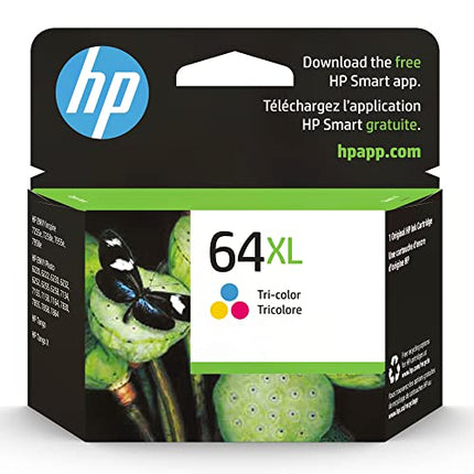 Buy HP 64XL Tri-color High-yield Ink Cartridge | Works with HP ENVY Inspire 7950e; ENVY Photo 6200, in India