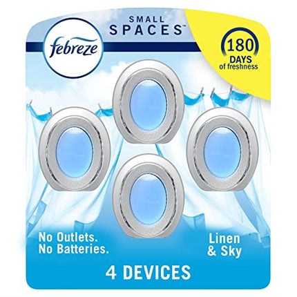 Buy Febreze Small Spaces Air Freshener, Plug in Alternative for Home, Linen & Sky, Odor Fighter for Strong Odor (4 Count) in India India