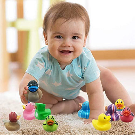 buy ArtCreativity Assorted Rubber Duckies for Kids and Toddlers (Pack of 12) Cute Duck Bath Tub Pool Toy in India