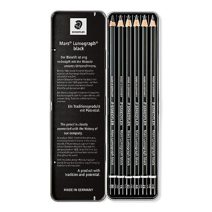 Buy Staedtler Mars Lumograph Black, Carbon Blend Provides Jet Black Lines, Professional Art Pencils, in India.