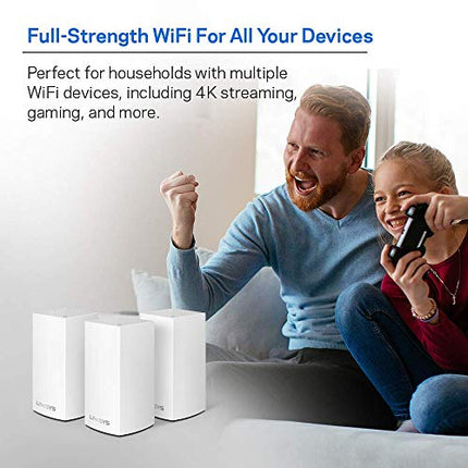 Buy Linksys Velop Mesh Home WiFi System, 4,500 Sq. ft Coverage, 30+ Devices, Speeds up to AC1300 1.3Gbps in India