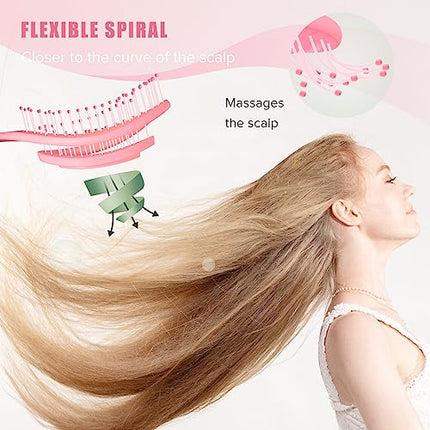 buy SHINLEA Detangle Hair Brush, Detangling Wet & Dry Spiral Hairbrush for Women, Men, kids, Vented Detangle Hair Brush in India