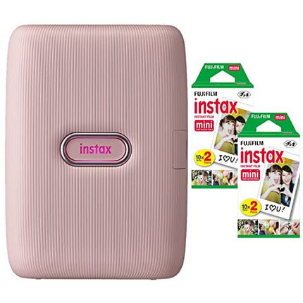 Buy Fujifilm Instax Mini Link2 Smartphone Printer (Soft Pink) & Fuji Instax Mini Film Pack (40 Sheets) in India.