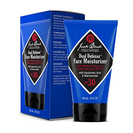 Jack Black Dual Defense™ Face Moisturizer- 100% Mineral Sunscreen Broad-Spectrum SPF 30