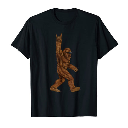 Buy Rock On Bigfoot Sasquatch Loves Rock And Roll Sunglasses On T-Shirt in India
