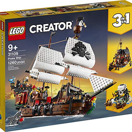 buy LEGO Creator 3 in 1 Pirate Ship Building Set, Kids can Rebuild The Pirate Ship into an Inn or Skull in India