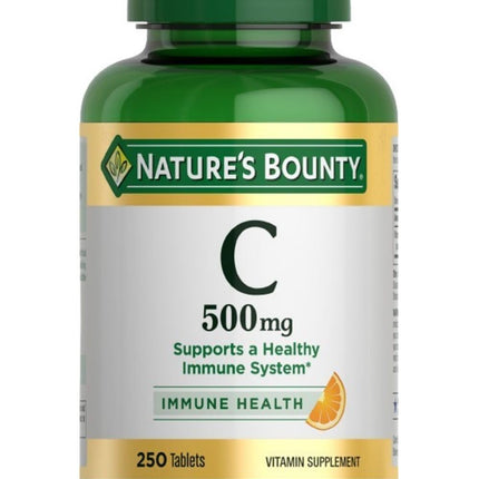 Nature's Bounty Vitamin C, Supports a Healthy Immune System, Vitamin Supplement, 500mg, 250 Tablets