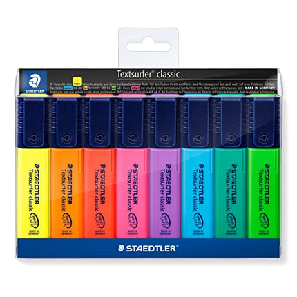 Buy STAEDTLER Textsurfer Classic 364 Highlighter - Assorted Colours, Pack of 8 in India India