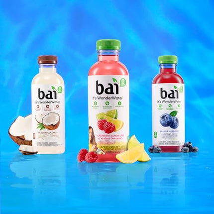 Bai Antioxidant Infused Water Beverage, Raspberry Lemon Lime ft. Sydney Sweeney, with Vitamin C and No Artificial Sweeteners, 18 Fluid Ounce Bottle, 12 Pack