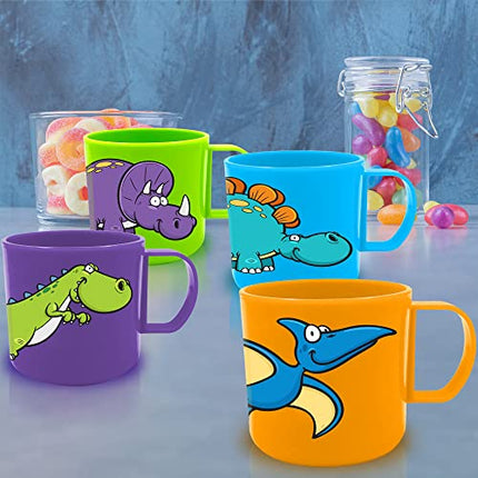 buy ArtCreativity Dinosaur Mugs for Kids, Set of 4, Plastic Dino Cups in Assorted Colors & Designs in India