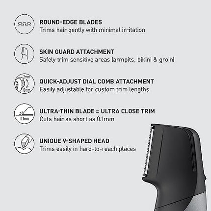 buy Panasonic Body Groomer for Men and Women, Unisex Wet/Dry Cordless Electric Body Hair Trimmer in India