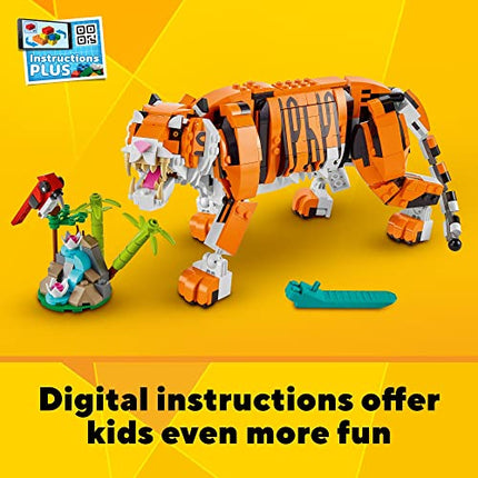 buy LEGO Creator 3 in 1 Majestic Tiger Building Set, Transforms from Tiger to Panda or Koi Fish Set in India