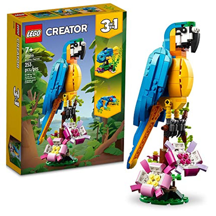 buy LEGO Creator 3 in 1 Exotic Parrot Building Toy Set, Transforms to 3 Different Animal Figures - in india