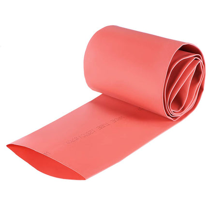 uxcell Heat Shrink Tubing, 70mm Dia 113mm Flat Width 21 Ratio Shrinkable Tube Cable Sleeve 1m - Red