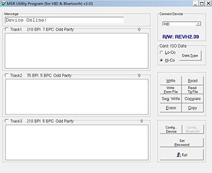 DEFTUN MSR605X Swipe Card Reader Writer Hico 3 Tracks