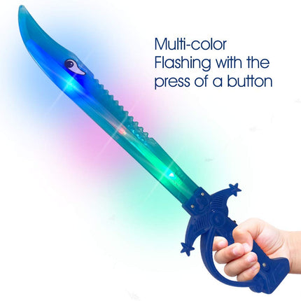 buy ArtCreativity Light Up Shark Sword for Kids - Set of 2, 15 Inch Dress-Up Toy Sword with Flashing LED in india