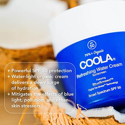 Buy COOLA Organic Refreshing Water Cream Face Moisturizer with SPF 50, Dermatologist Tested Face Sunscree in India