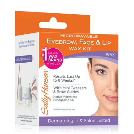 Sally Hansen Eyebrow, Face & Lip Wax Kit, Pack Of 1 (Packaging may vary)