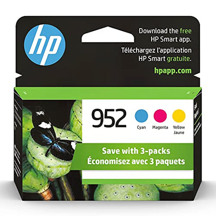 Buy HP 952 Cyan, Magenta, Yellow Ink Cartridges (3-pack) | Works with HP OfficeJet 8702, HP OfficeJet Printers in India.