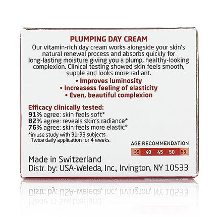 Weleda Face Care Plumping Day Cream, 1.3 Fluid Ounce, Plant Rich Moisturizer with Pomegranate and Maca Root Peptides