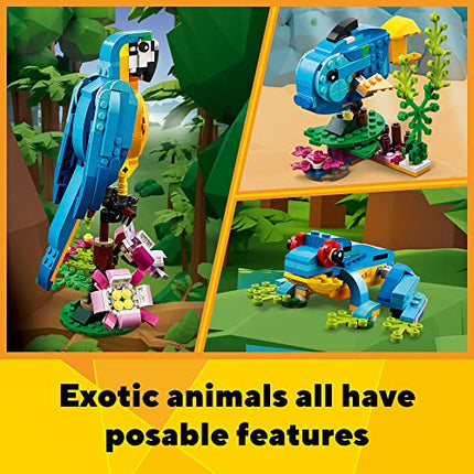 buy LEGO Creator 3 in 1 Exotic Parrot Building Toy Set, Transforms to 3 Different Animal Figures - in india