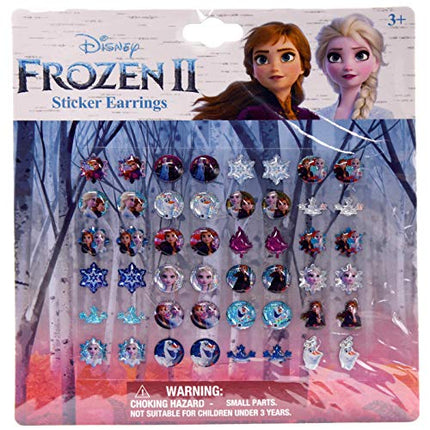 Disney Frozen Sticker Earrings - Set of 48 (24 Pairs) Features Olaf, Anna & Elsa