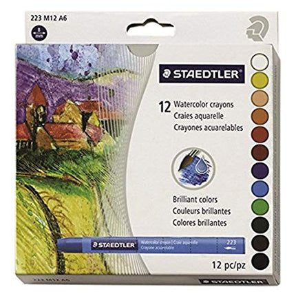 Staedtler Karat Aquarell Premium Watercolor Crayons, 223M12