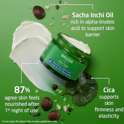 Weleda Skin Food Face Care Nourishing Night Cream, 1.3 Fluid Ounce, Plant Rich Moisturizer with Sacha Inchi Oil, Cica and Squalane