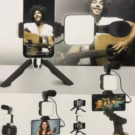 Vlogging Kit with LED Light Stand,