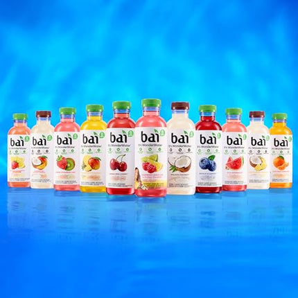 Bai Antioxidant Infused Water Beverage, Kupang Strawberry Kiwi, with Vitamin C and No Artificial Sweeteners, 18 Fluid Ounce Bottle, 12 Pack