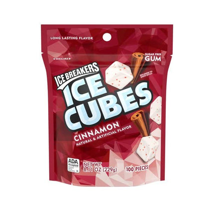 Buy ICE BREAKERS Ice Cubes Cinnamon Sugar Free Chewing Gum Pouch, 8.11 oz (100 Pieces) in India